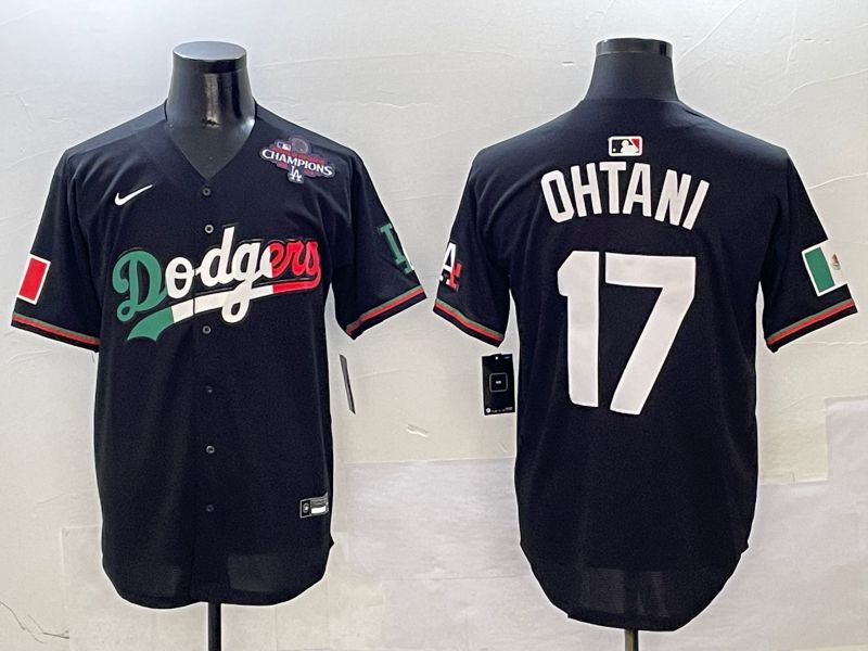 Men Los Angeles Dodgers #17 Ohtani Black Mexico Nike 2025 MLB Jersey style 16->los angeles dodgers->MLB Jersey